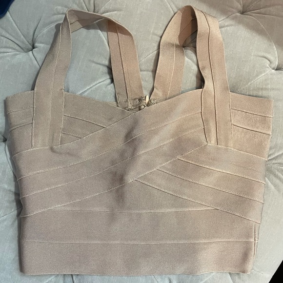 Tops - Beige bandage Crop top